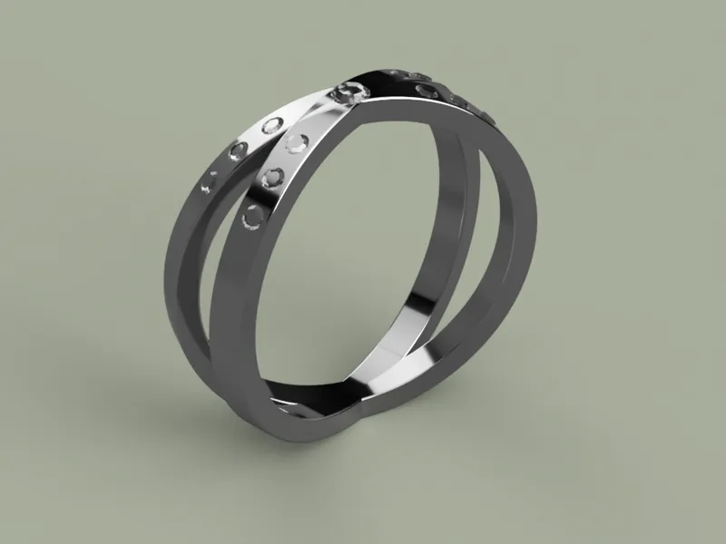 Silver Ring with Diamonds