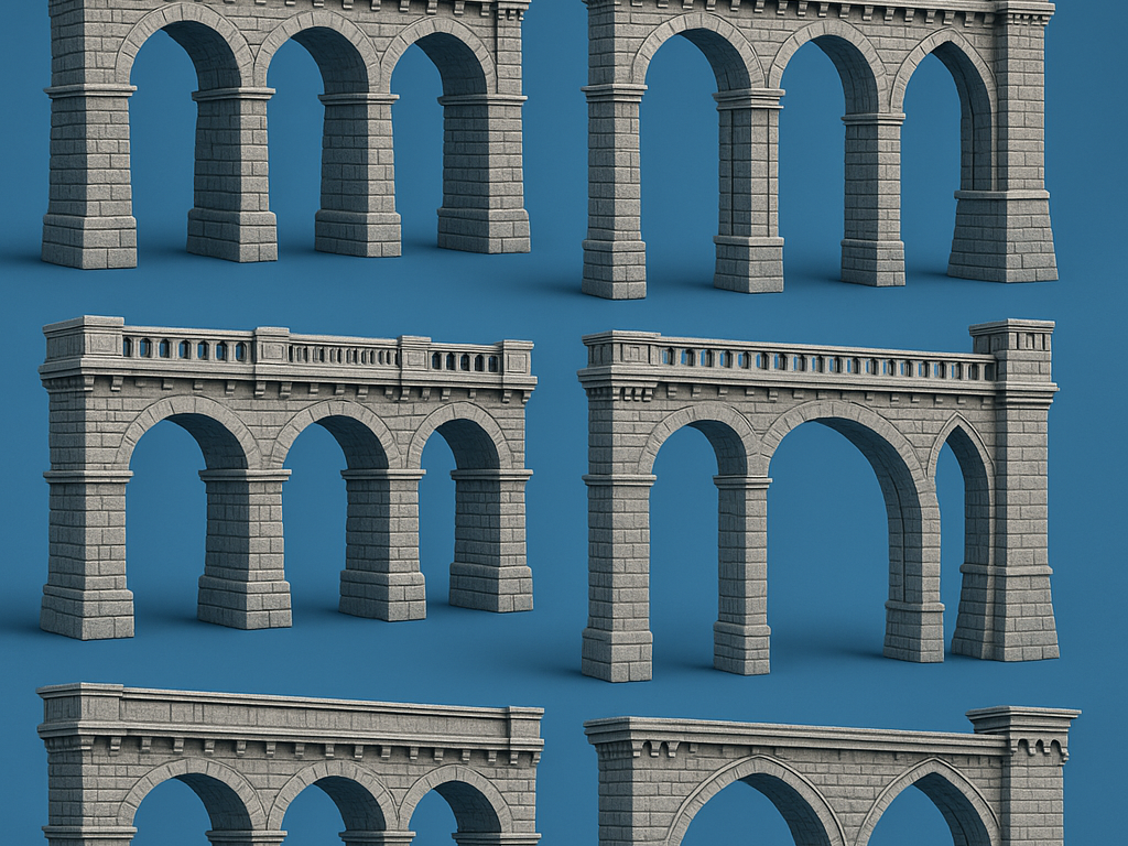 Modular Stone Archway Bridge Terrain