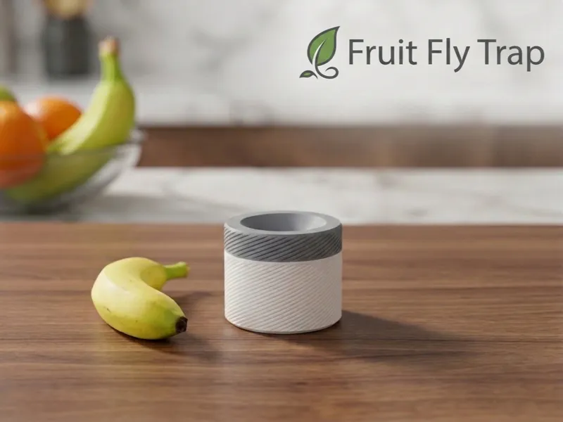 ribbed fruit fly trap with Screw Lid