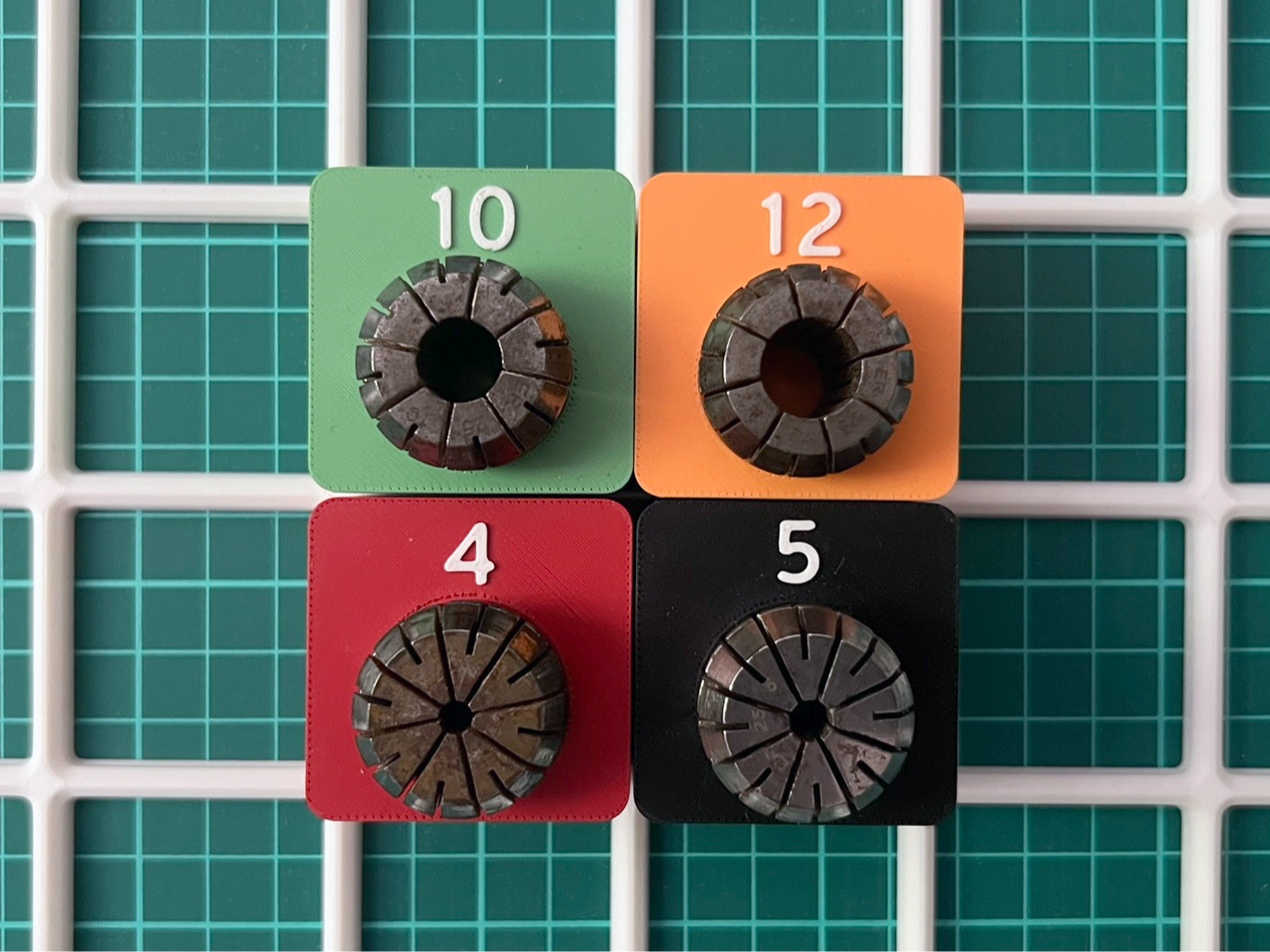 Gridfinity ER25 Collet Holder – with Size Labels