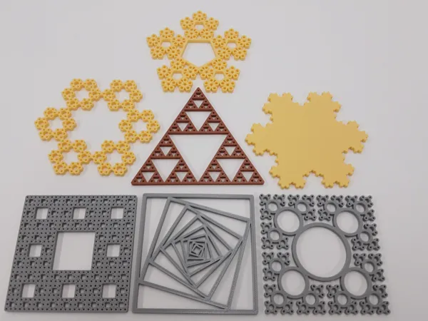 Set de 7 dessous de verre fractals