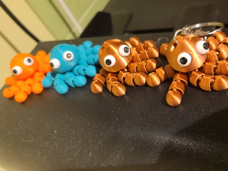 3 Octopus Key Chain