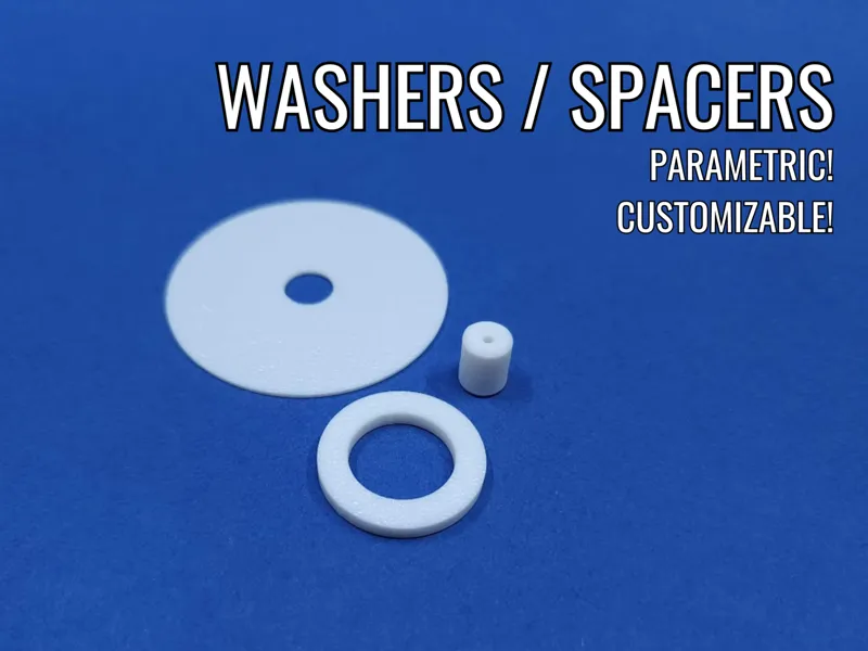 Washer / Spacer - Parametric, Optional Chamfer