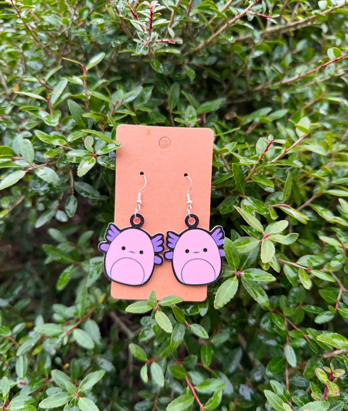 Squishmellow Axolotl Earring view 2
