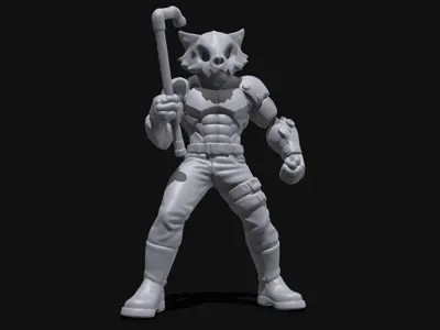 Mad Max Cubone Red Panda Skull Warrior
