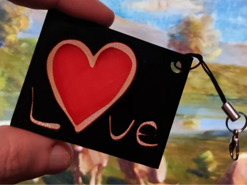 Simple Love keychain for your girlfriend for V day