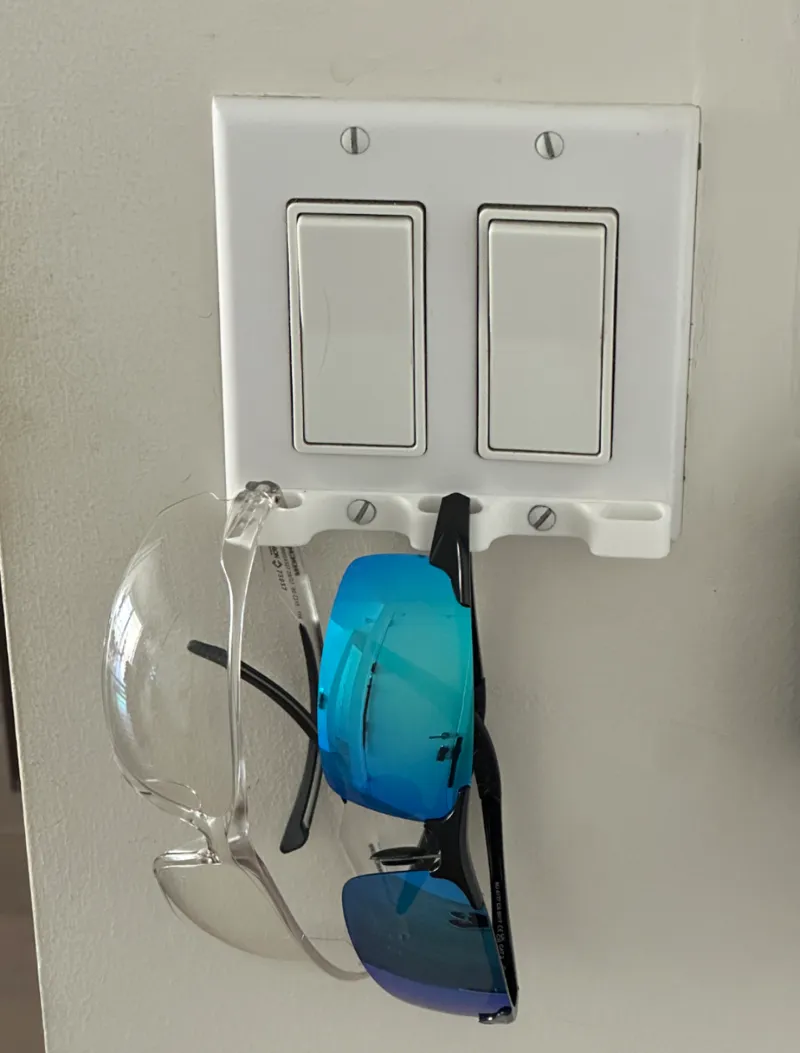 Light Switch Plate Sunglasses Holder
