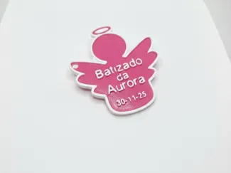 Angel keychain baptism - Customize the text