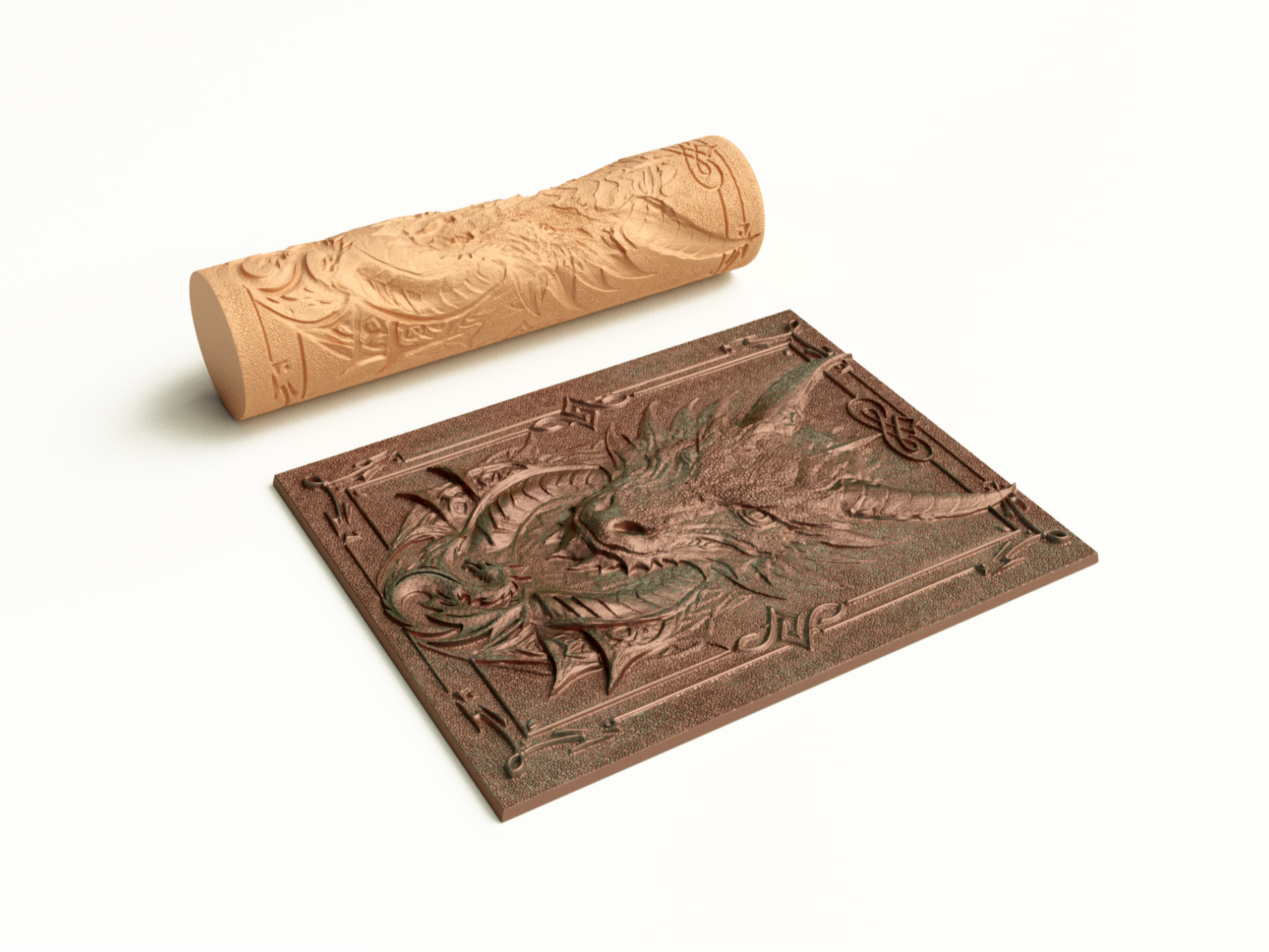 Dragon Relief Texture Roller for Clay & Ceramics