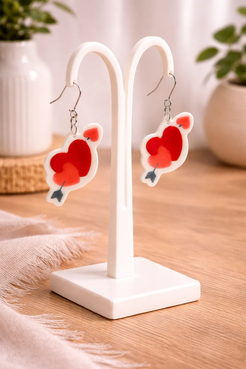 Valentines Hearts Earrings view 3