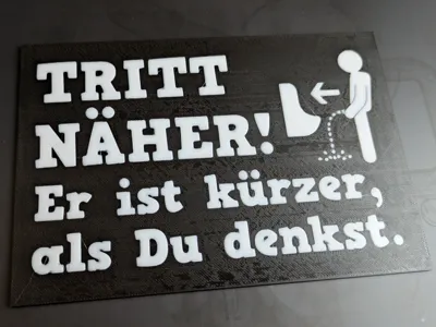 WC Sign - Step closer! He's shorter than you think