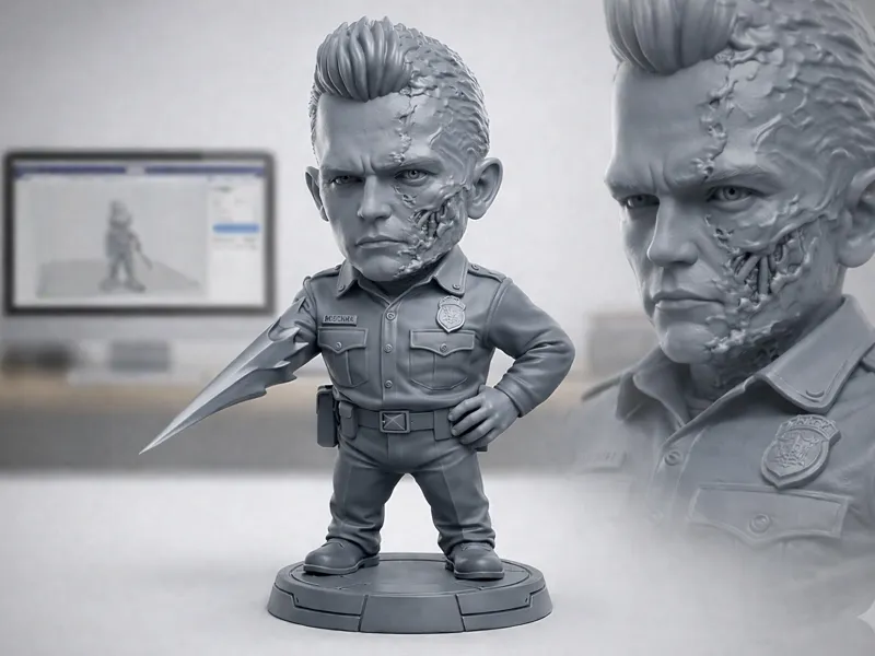 T-1000 METALLO LIQUIDO–Il Nemico Perfetto|3D MODEL
