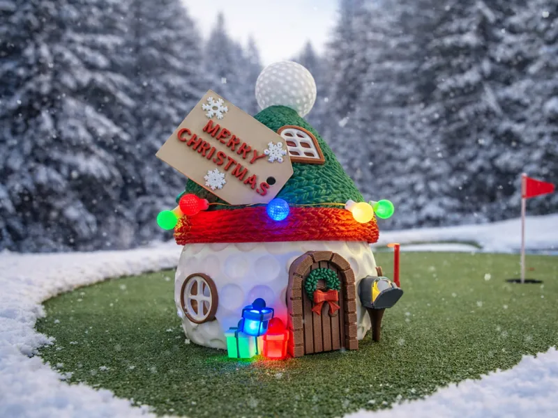 Golf Ball Christmas House