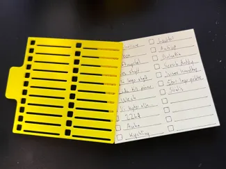 Post-it template 11 rows