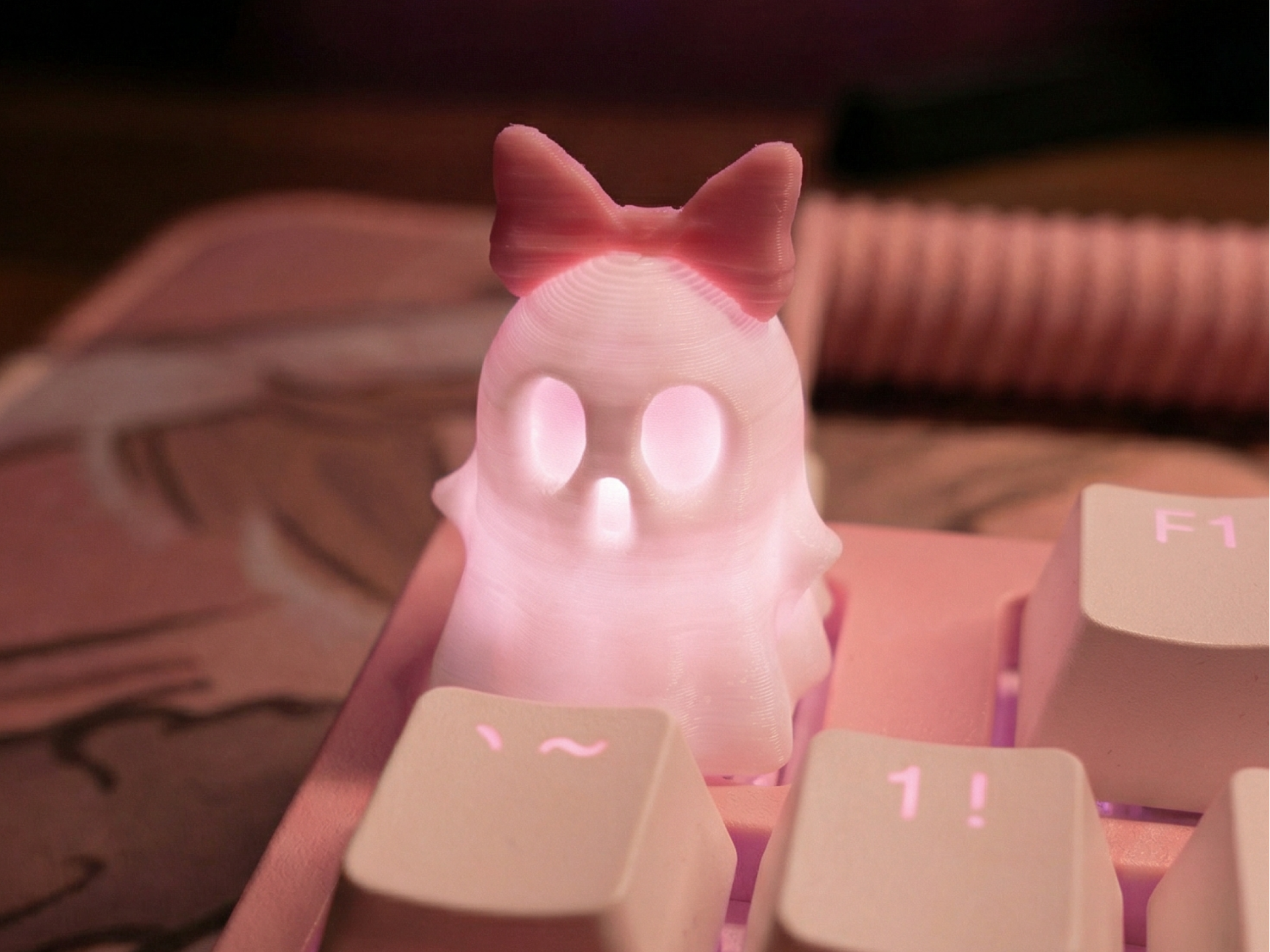 Ghost girl keycap