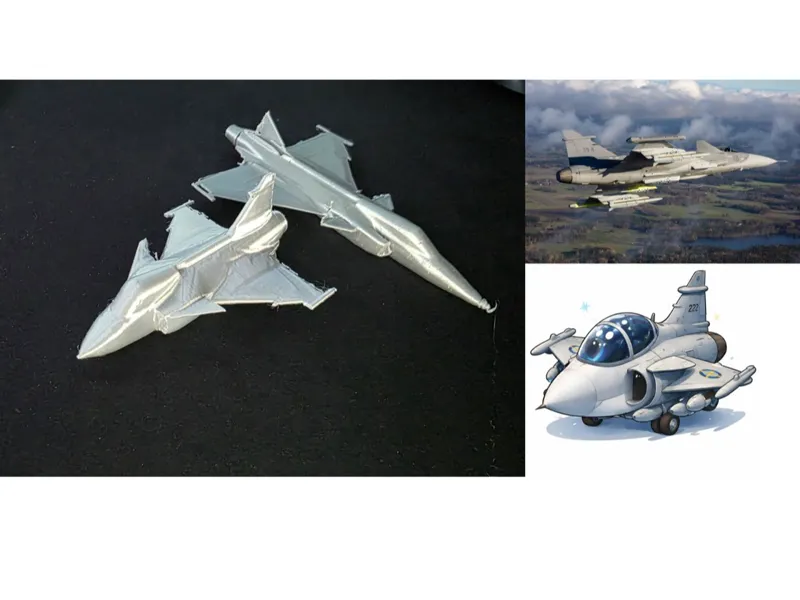 Chunky jas 39 Gripen Fighterjet