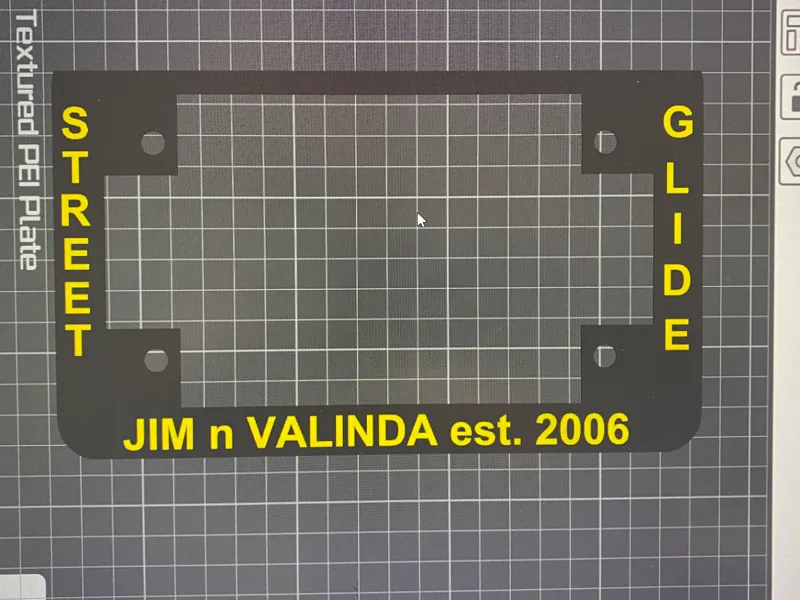 Motorcycle License Plate Frame