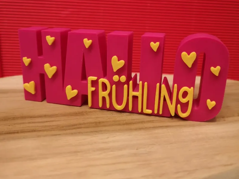 Hallo Frühling Schriftzug