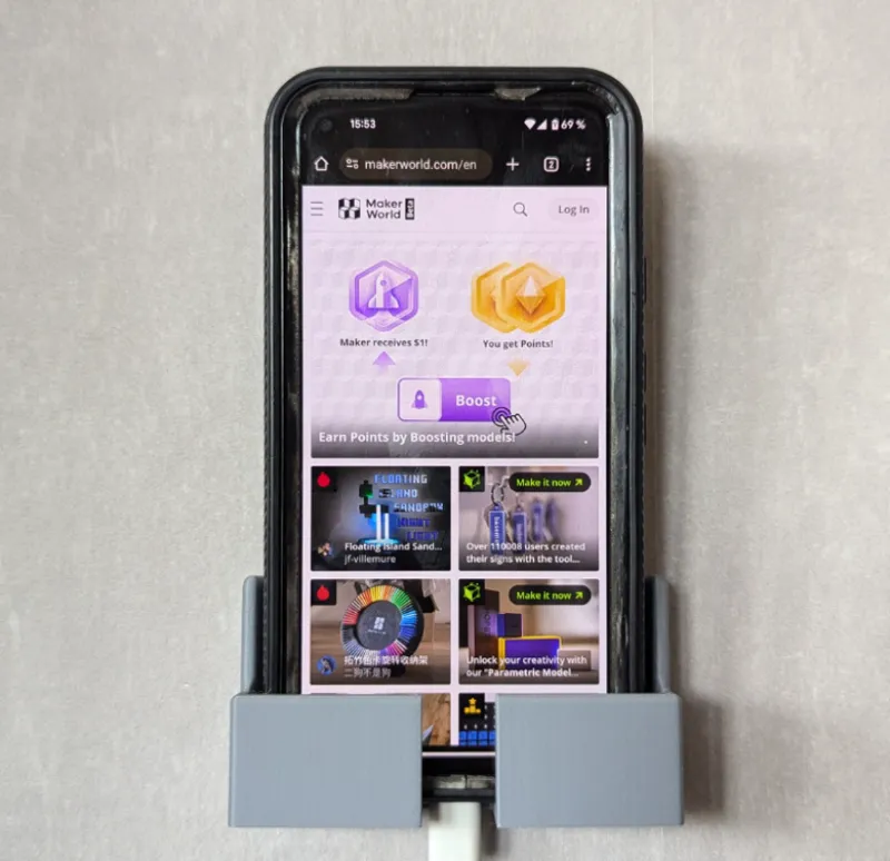 wall mounted phone holder