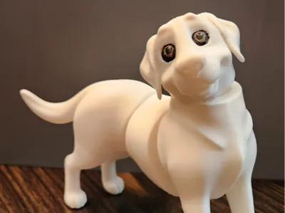White Labrador Cartoon Flexi
