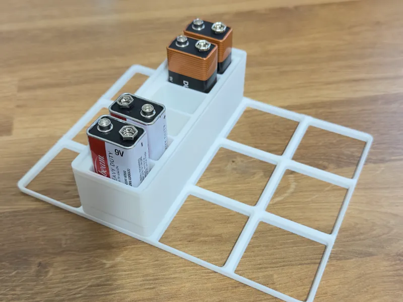Gridfinity 1x3 9V Rectangle Batteries (E)