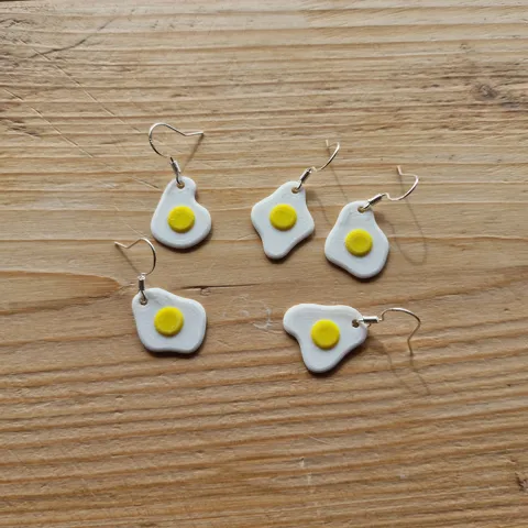 Fried eggs earring collection
