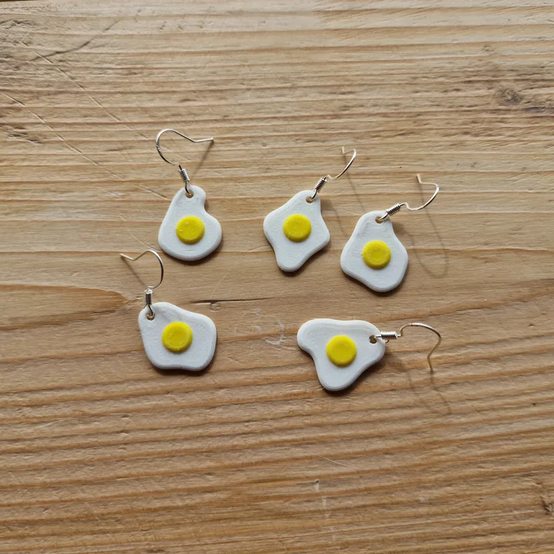 Fried eggs earring collection
