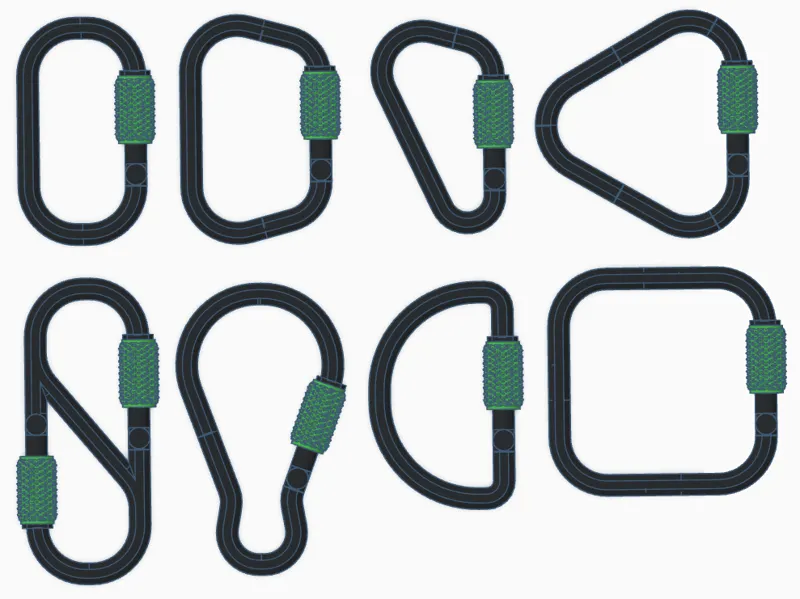 Screw-Lock Carabiner in different shapes