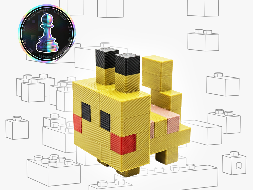 Pika Bot Bricks Puzzle made with Voxl Regolith