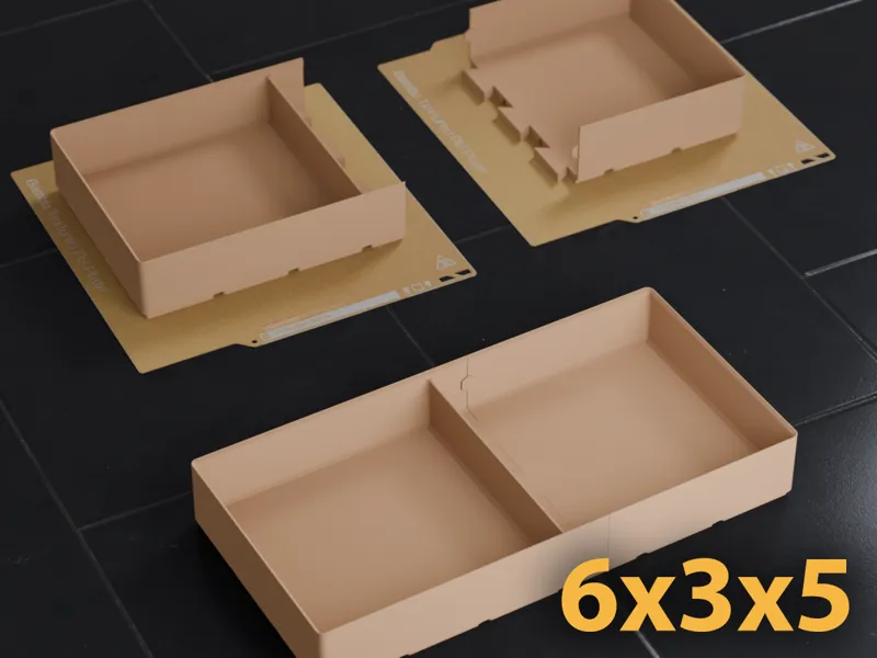 Gridfinity 6x3 Bin w/ Divider Dovetail Split Fit