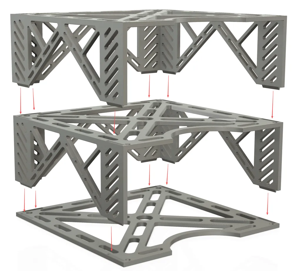 Infinitely Stackable Filament Storage Rack (no hardware, no supports ...