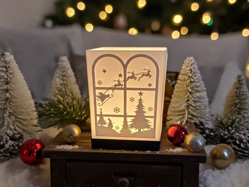 Teelicht - Weihnachtsfenster Bogen