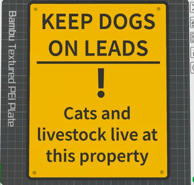 Keep dogs on leads sign