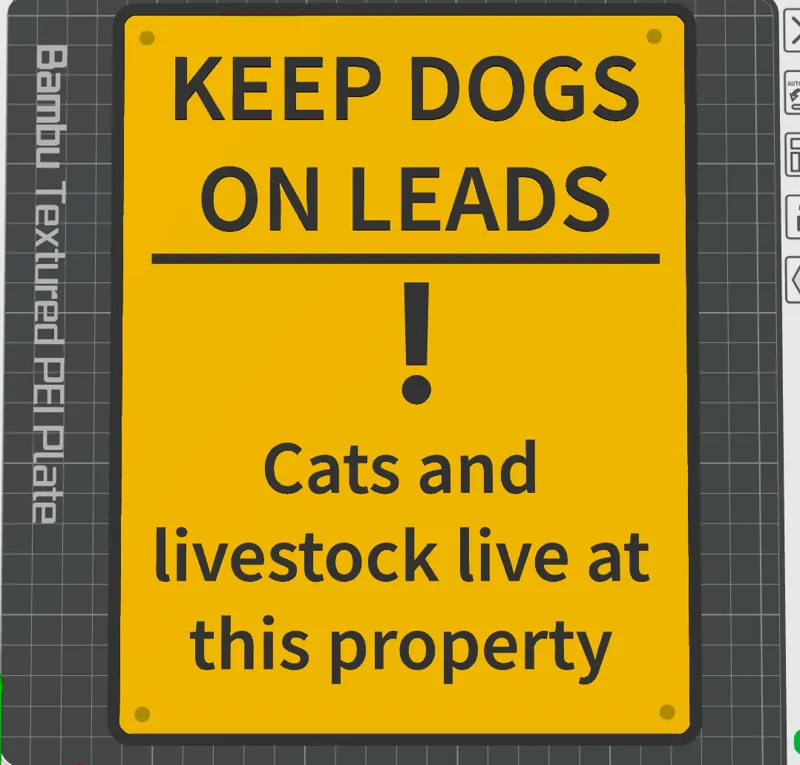 Keep dogs on leads sign