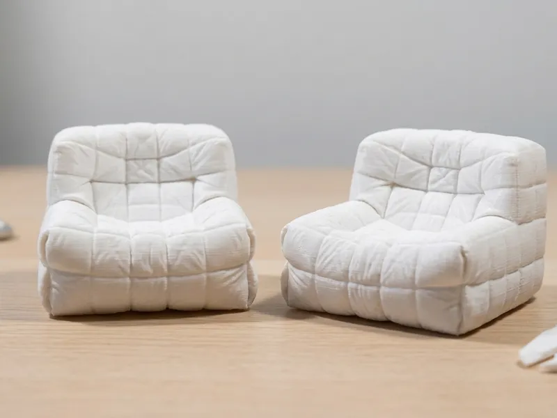 White leather puf