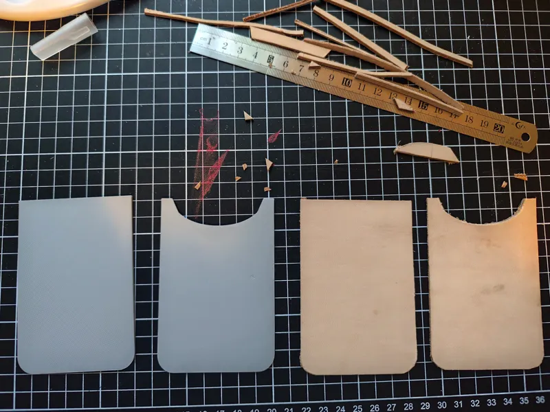 Simple Card Holder Leather Making Template Stencil