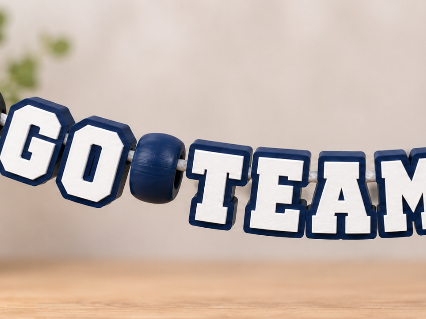 Not So Giant Varsity Letter & Number Beads (3") - 1