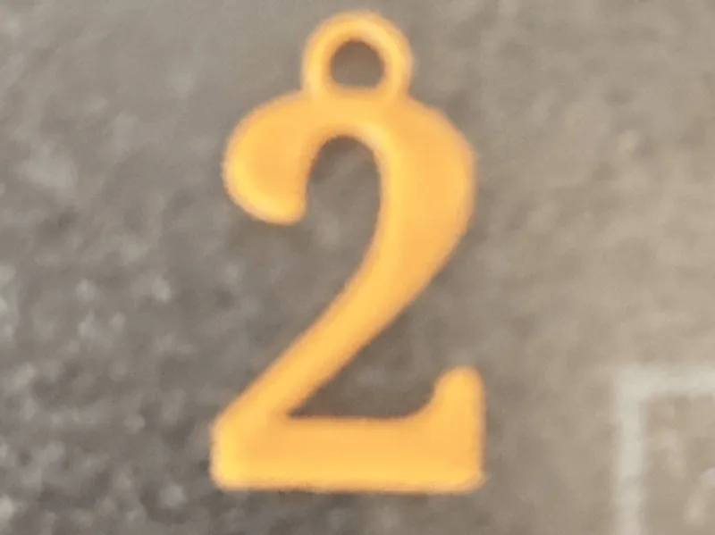 Number Two keychain