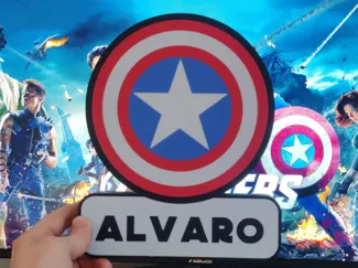 Capitán américa letrero personalizable.