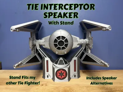 TIE Interceptor Bluetooth Speaker & Display Stand