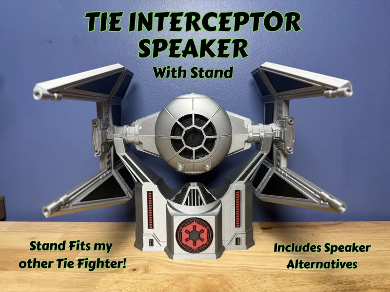 TIE Interceptor Bluetooth Speaker & Display Stand