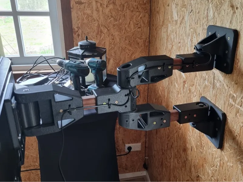 Adjustable 3D-Printed TV Arm Mount