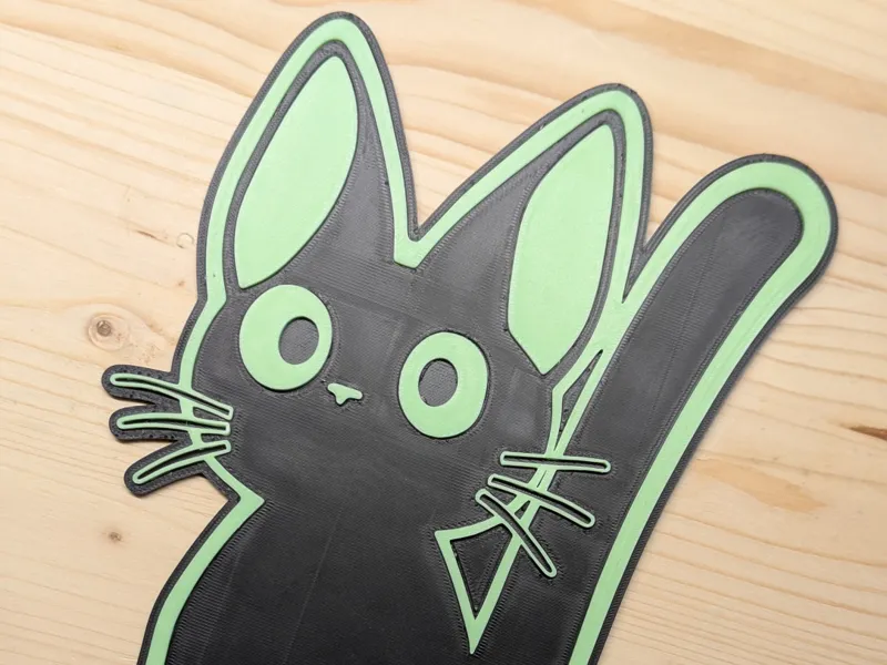 Jiji glow-in-the-dark plaque (for PLA glow)
