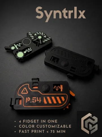 Objeto manipulable: SyntrIx - 4 in 1 EDC Fidget Slide Toy CyberPunk — vista de referencia 2