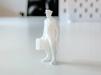 Figurine miniature d'ouvrier pour diorama — photo 2