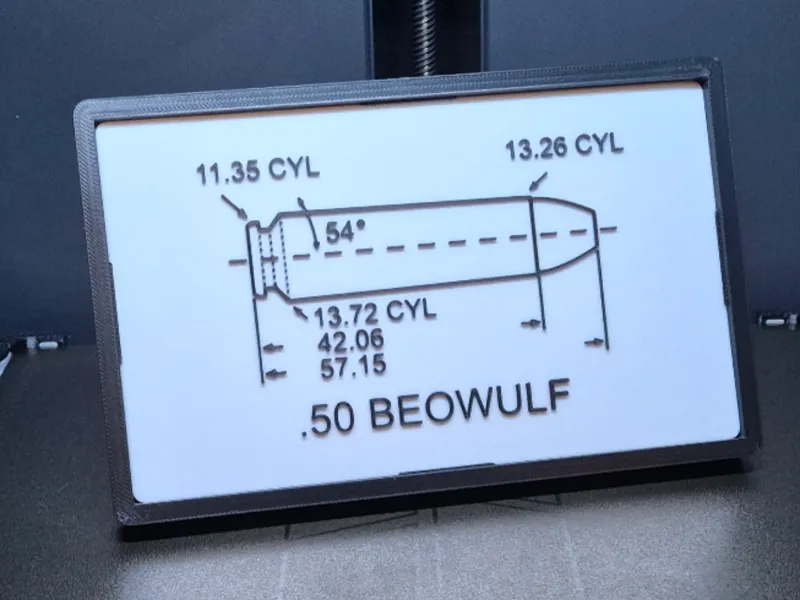 SAAMI-ish .50 Beowulf wall art