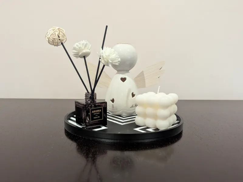 Vassoio Decorativo Geometrico "Op-Art" (Stampa 3D)
