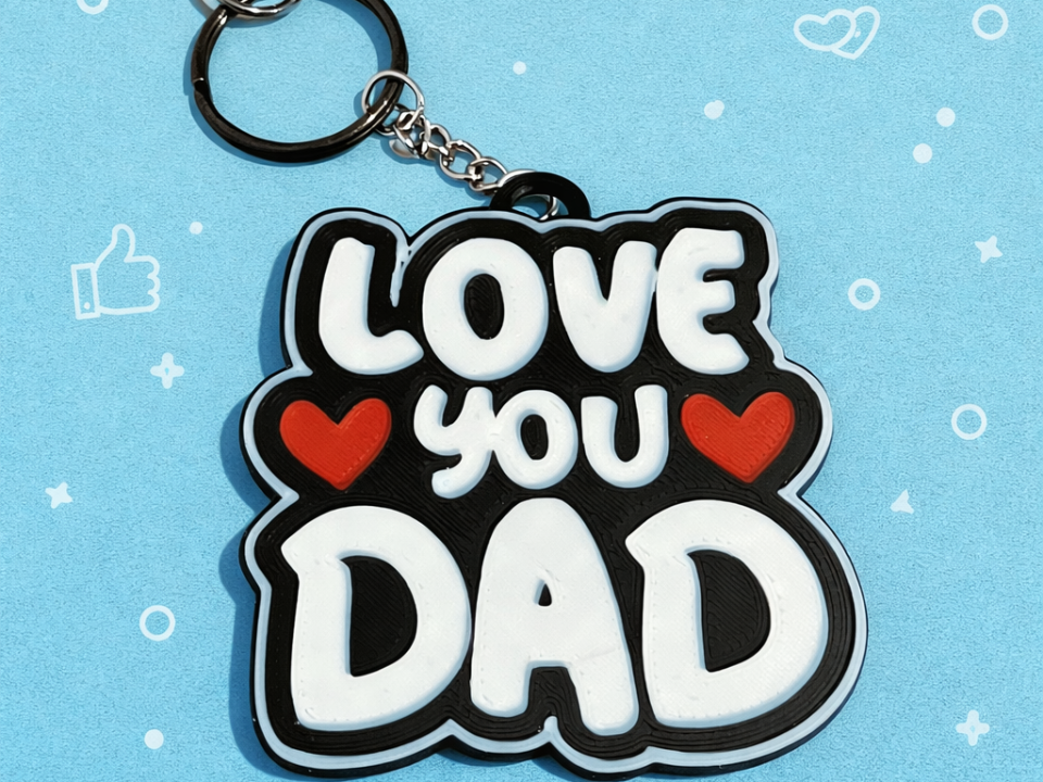 “LOVE YOU DAD” keychain  