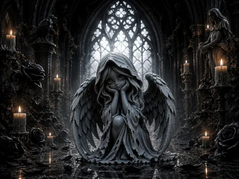 Figura decorativa: Nyx – Angel of Darkness — referencia de MakerWorld