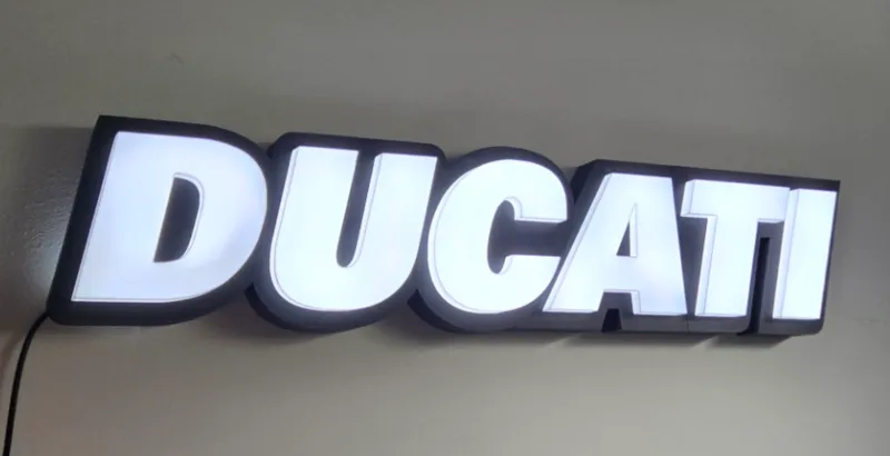 Ducati Logo Lightbox Sign